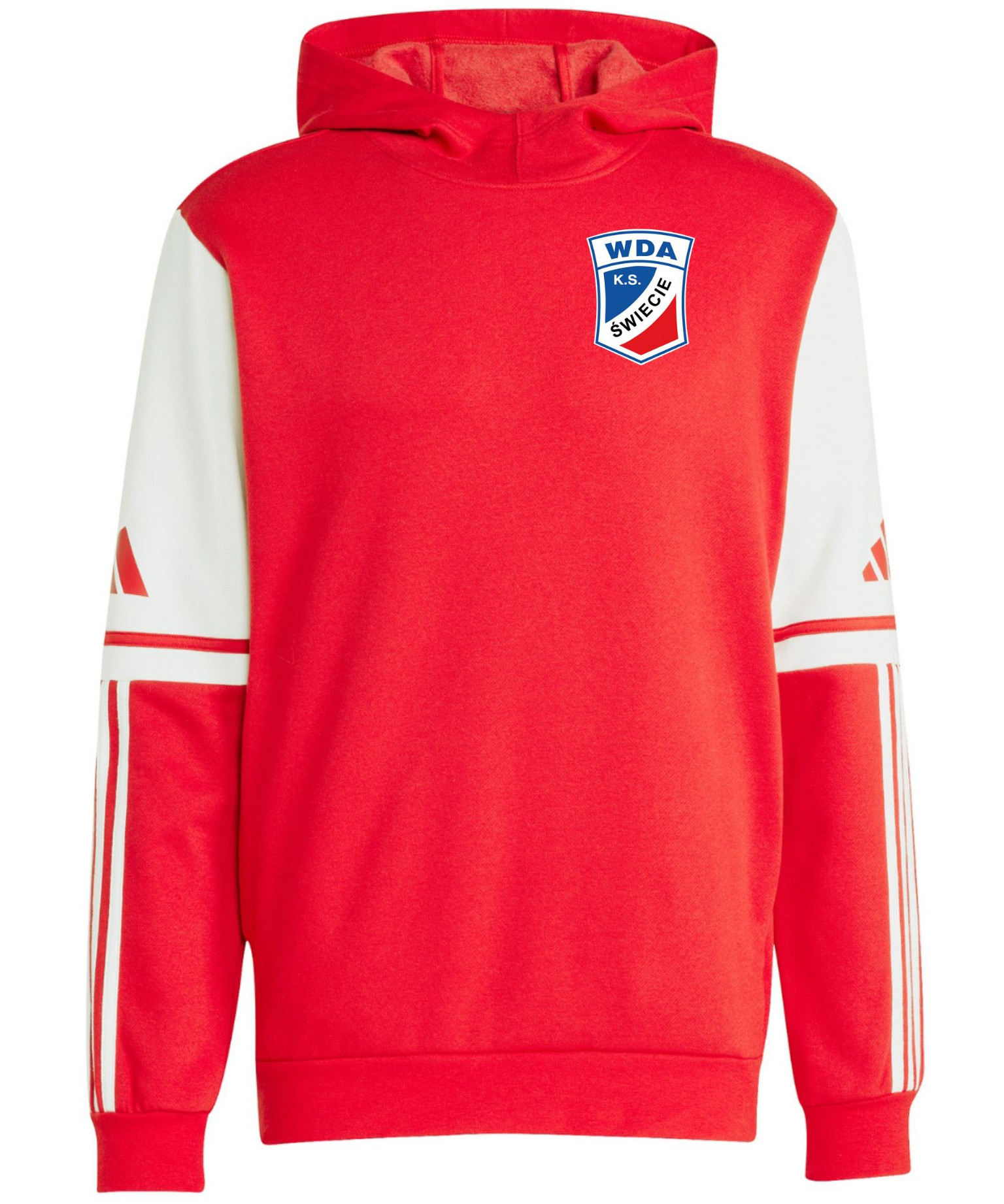 Bluza wyjściowa z kapturem adidas Wda Świecie czerwona - dziecięca/męska