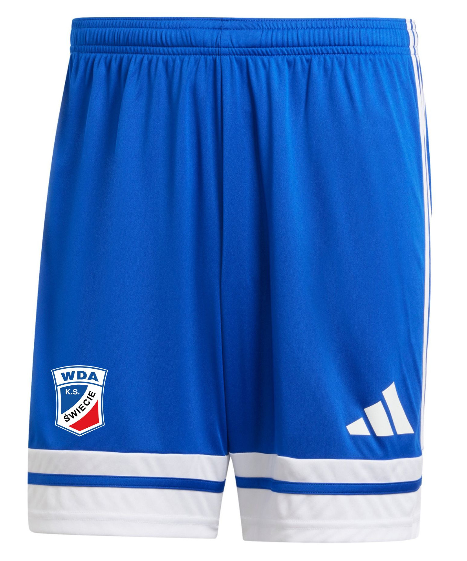 Spodenki adidas meczowe Wda Świecie domowe niebieskie - dziecięce/męski